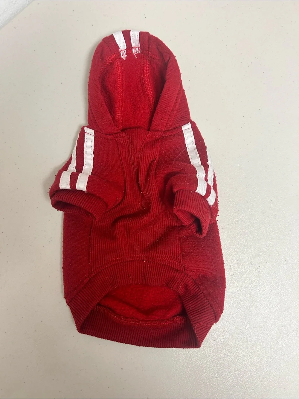 Dogs Red Hoodie Top with White Script Logo
